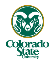 the colorado state university logo - a green ram