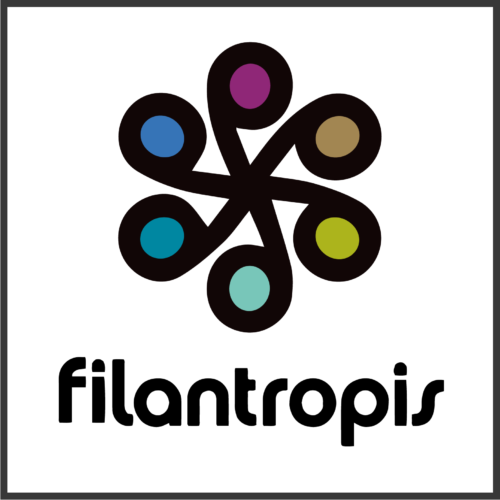 the filantropis logo: 6 ovals arranged in a circle and connected by spokes